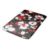 Zwart, wit en rood verf Splatter Badmat (Gekanteld)