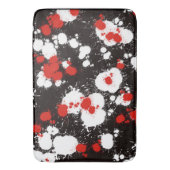 Zwart, wit en rood verf Splatter Badmat (Voorkant Verticaal)