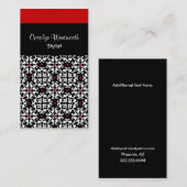 zwart, wit en rood Visitekaartje (Voorkant / Achterkant)