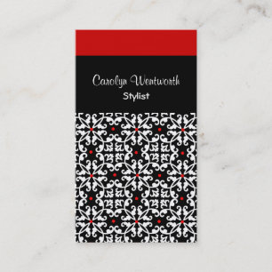 zwart, wit en rood Visitekaartje