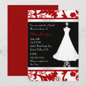 Zwart, wit en rood Vrijgezellenfeest Kaart (Voorkant / Achterkant)