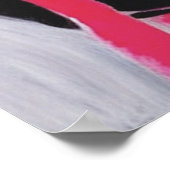 Zwart, wit en roze Abstracte wandkunst Poster (Hoek)