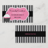 Zwart, wit en roze  bakkerijVisitekaartje Visitekaartje (Voorkant / Achterkant)