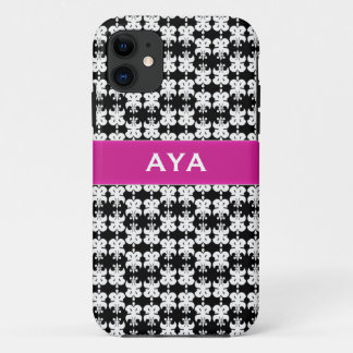 Zwart wit en roze Case-Mate iPhone case