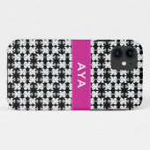 Zwart wit en roze Case-Mate iPhone case (Achterkant (horizontaal))