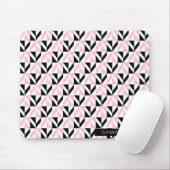 Zwart, wit en roze geometrisch patroon muismat (Met muis)