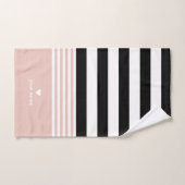 Zwart, wit en roze, gepersonaliseerd bad handdoek (Handdoek)
