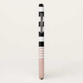 Zwart, wit en roze, gepersonaliseerd Case-Mate iPhone case (Achterkant/links)