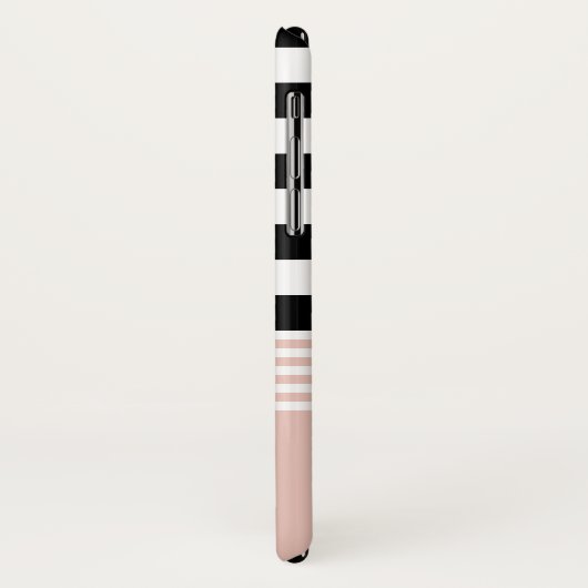 Zwart, wit en roze, gepersonaliseerd Case-Mate iPhone case (Achterkant/links)