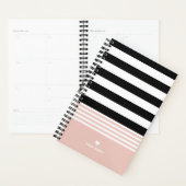 Zwart, wit en roze, gepersonaliseerd planner (Display)