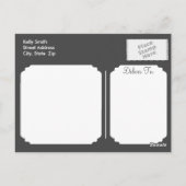 Zwart, wit en roze Koeienhuid bruiloft Briefkaart (Achterkant)