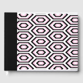 Zwart, wit en roze Octagon Gastenboek (Voorkant)