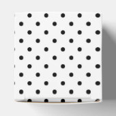 Zwart, wit en roze pokadodenweddenschap bedankdoosjes (Bovenkant)