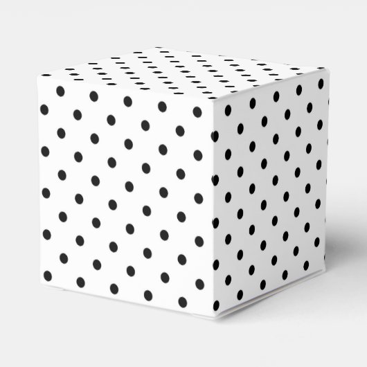 Zwart, wit en roze pokadodenweddenschap bedankdoosjes (Achterkant)