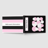 Zwart, wit en roze pooldots gastenboek (Volledig)