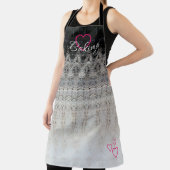 Zwart wit en roze schort (Insitu)