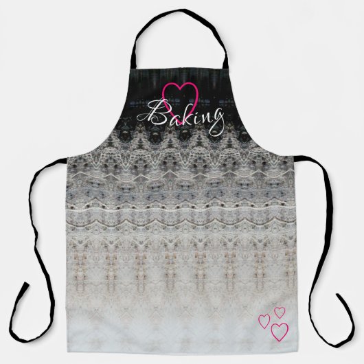 Zwart wit en roze schort (Voorkant)