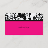 Zwart, wit en roze Visitekaartje (Achterkant)