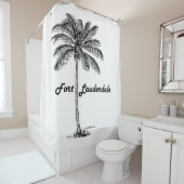 Zwart-wit en stijlvol design douchegordijn (In situ)