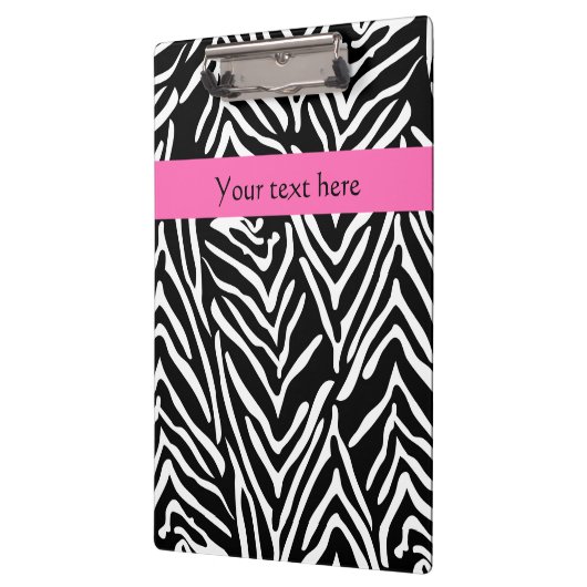 Zwart, wit en warm roze Zebra afdrukken Klembord (Links)