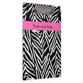 Zwart, wit en warm roze Zebra afdrukken Klembord (Rechts)