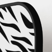 Zwart-wit en warm-roze Zebra afdrukken Pickleball Paddle (Links Detail)