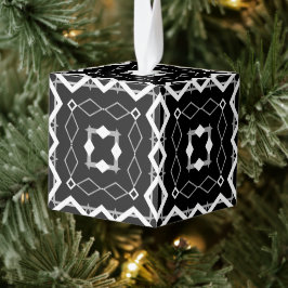 Zwart Wit en Zilver Geometrisch patroon Decoratie