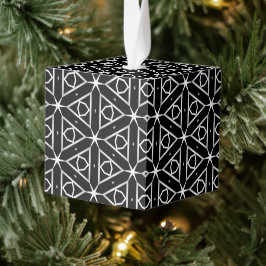 Zwart Wit en Zilver Geometrisch patroon Decoratie