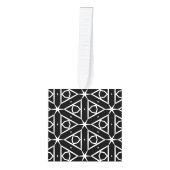 Zwart Wit en Zilver Geometrisch patroon Decoratie (Voorkant)