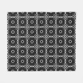 Zwart Wit en Zilver Geometrisch patroon Fleece Deken (Voorkant (Horizontaal))