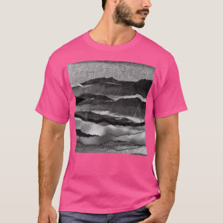 Zwart wit en zilverkleurige tinten berglandschap A T-shirt