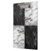 Zwart-wit en zwart marmer klembord (Links)