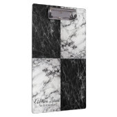 Zwart-wit en zwart marmer klembord (Rechts)