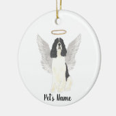 Zwart & Wit Engels Springer Spaniel Sympathie Keramisch Ornament (Links)