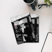 Zwart-wit engineer magazine foto afstuderen kaart