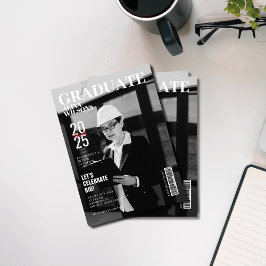 Zwart-wit engineer magazine foto afstuderen kaart