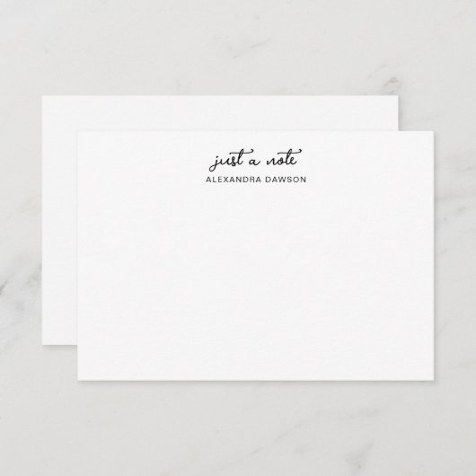 Zwart wit enkel een Kaart van de Nota van de Nota  (Voorkant / Achterkant)