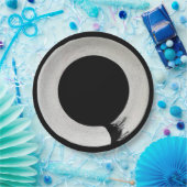 Zwart-wit Enso Symbool Dinner Borden Papieren Bordje (Feest)