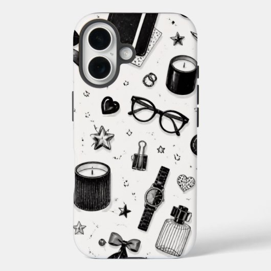 Zwart-wit esthetische telefoonhoes Case-Mate iPhone case (Achterkant)
