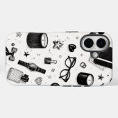 Zwart-wit esthetische telefoonhoes Case-Mate iPhone case (Achterkant (horizontaal))