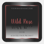 Zwart-wit etiket Burgundy Decor Lijst (Voorkant)