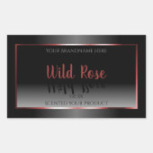 Zwart-wit etiket Burgundy Decor Lijst (Voorkant)