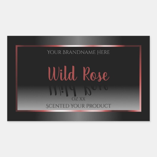 Zwart-wit etiket Burgundy Decor Lijst (Voorkant)