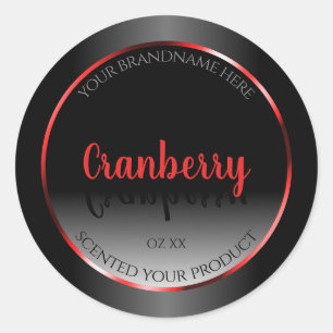 Zwart-wit etiket Decoratief Rood Lijst