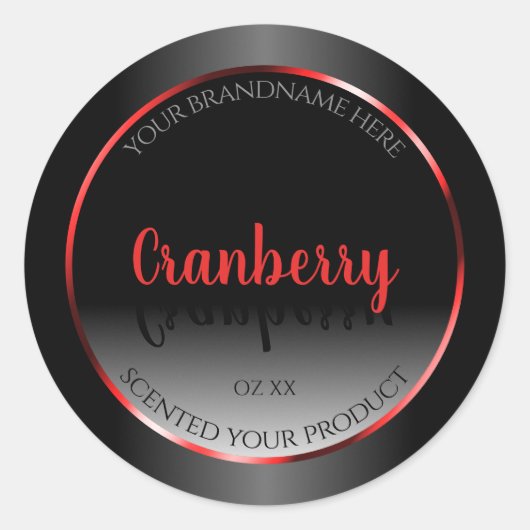 Zwart-wit etiket Decoratief Rood Lijst (Voorkant)