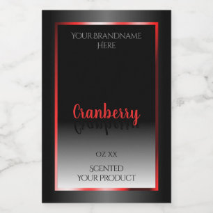 Zwart-wit etiket Decoratief Rood Lijst