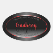 Zwart-wit etiket Decoratief Rood Lijst (Voorkant)