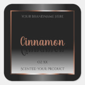 Zwart wit etiket met product Shimmery Roos Gold Li (Voorkant)