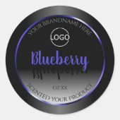 Zwart wit etiket Shimmery Blue Lijst Logo (Voorkant)