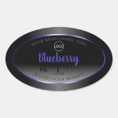 Zwart wit etiket Shimmery Blue Lijst Logo (Voorkant)
